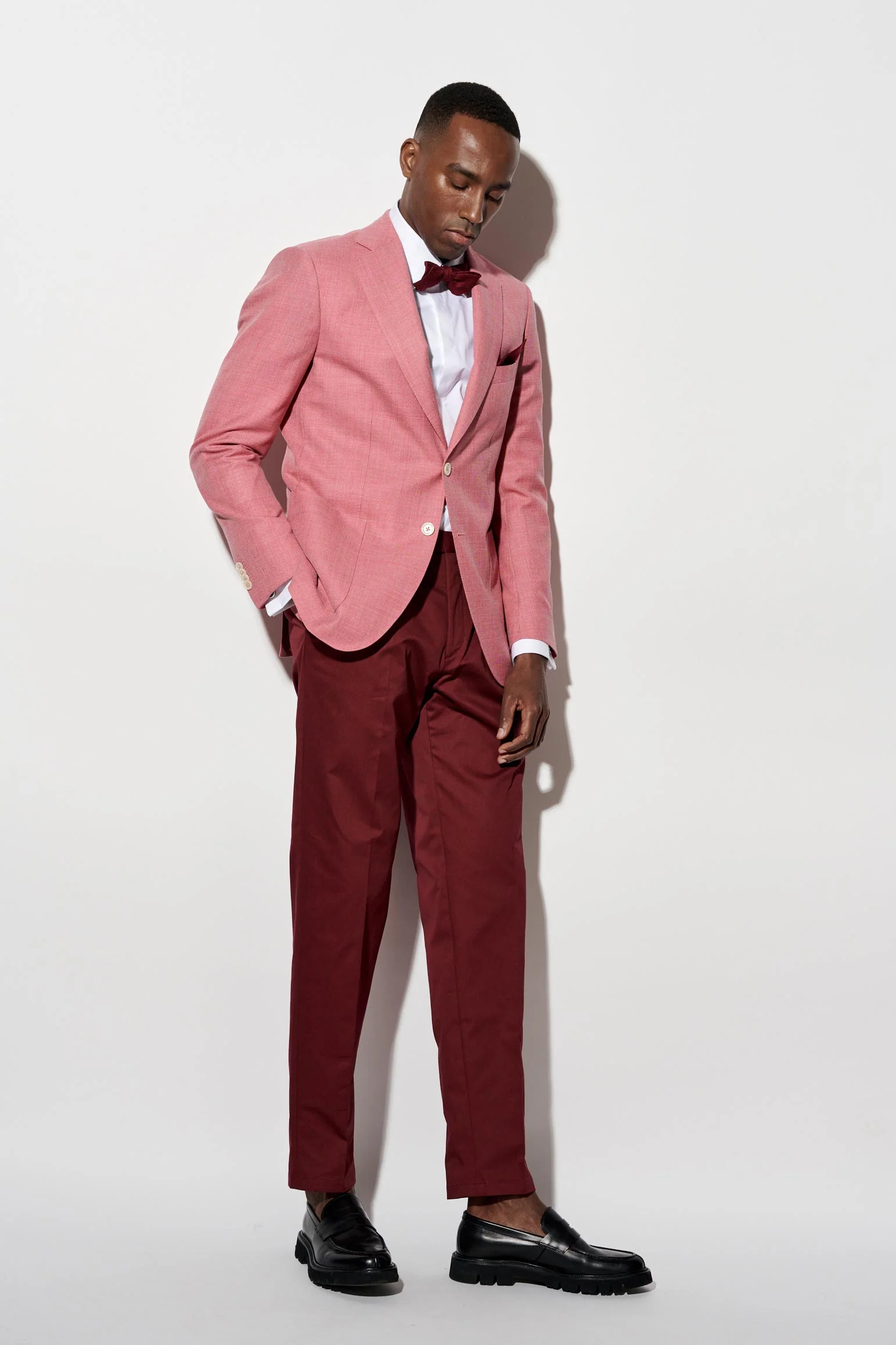 Medium Pink 100% wool Soho Tuxedo Jazz - Image 3